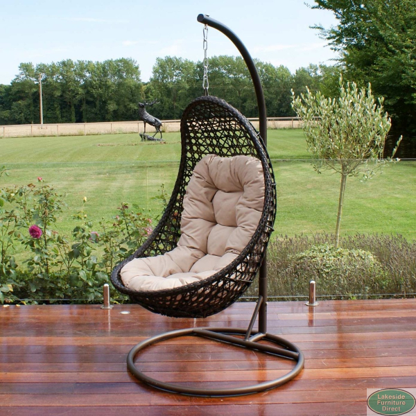 Maze rattan rose hanging chair sales