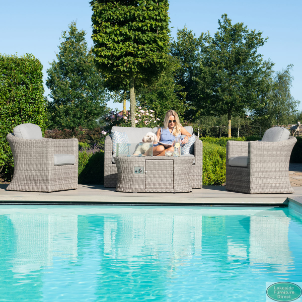 Maze rattan 2 seater sofa set best sale