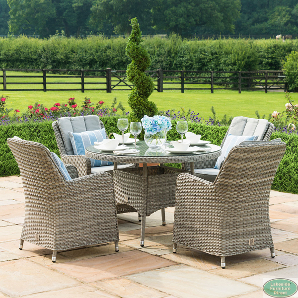 Round 4 seater on sale dining table set