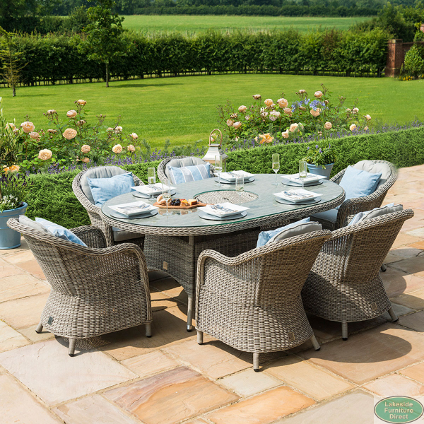 Rattan 6 seater dining set sale