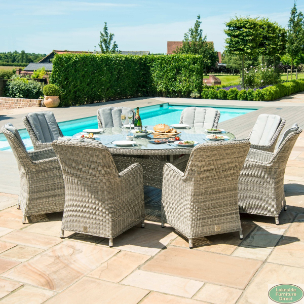 Round outdoor dining sets for deals 8