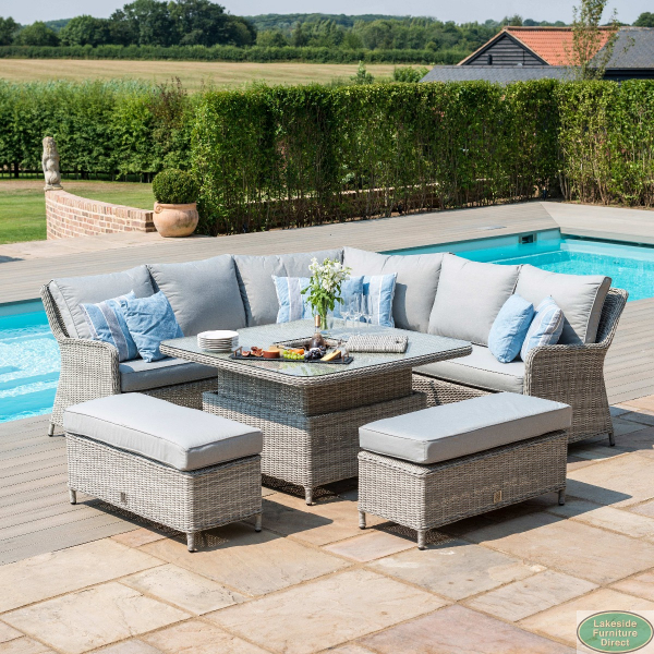 Rattan garden table with ice bucket shop