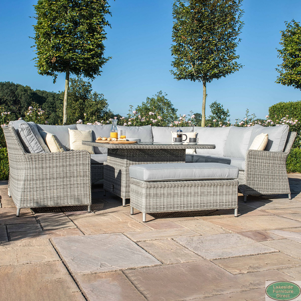 Oxford Royal U Shaped Sofa Dining Set with Rising Table Lakeside