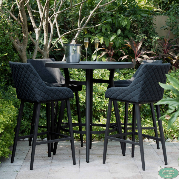 Patio bar set with 4 chairs deals