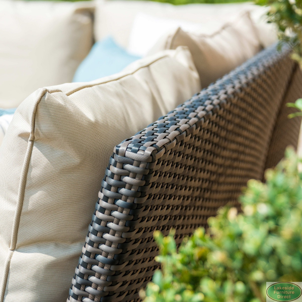 Maze rattan richmond corner outlet bench set with rising table