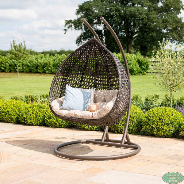 Rose Rattan Hanging Chair Brown