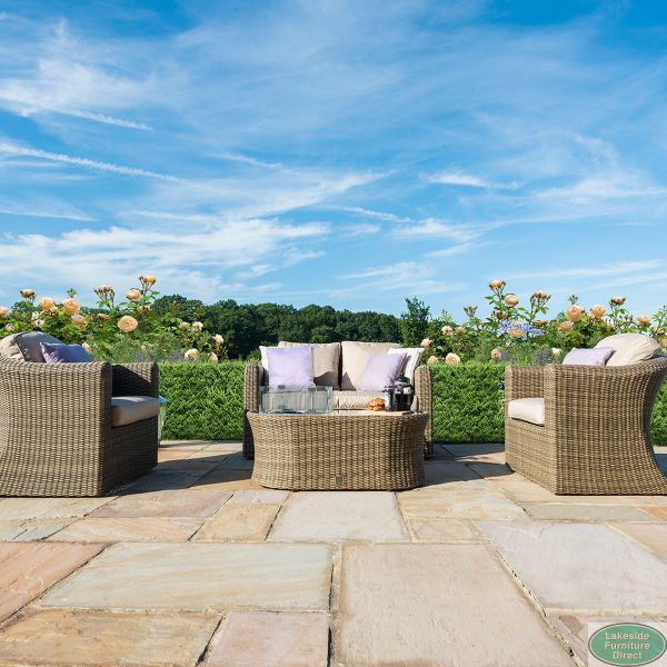 Winchester 2 Seater sofa set with Firepit Lakeside Furniture Direct