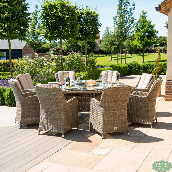 Round rattan deals garden chair
