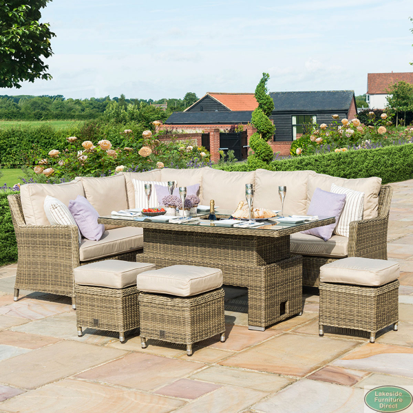 Maze rattan hot sale corner dining set