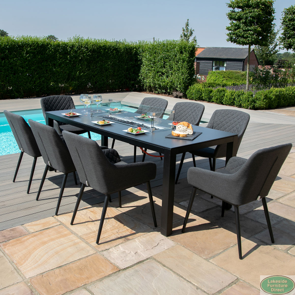 Rectangular outdoor dining shop set